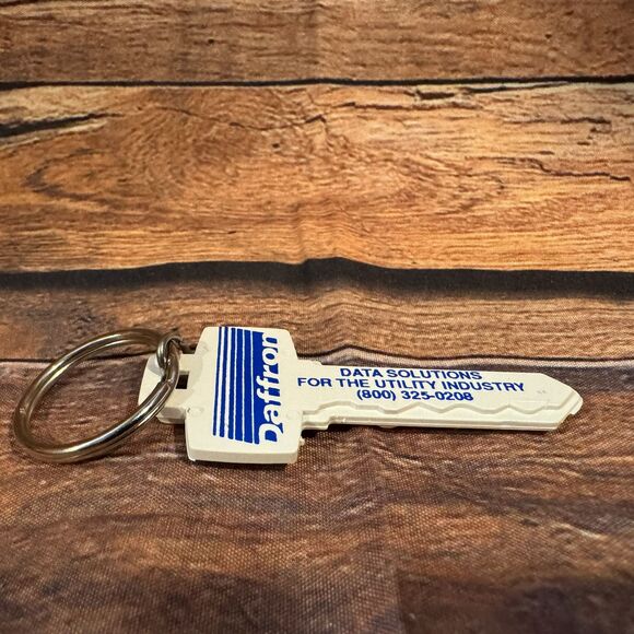 Daffron Data Solutions Key Razor Blade Keychain Vintage Utility Industry - Picture 5 of 8